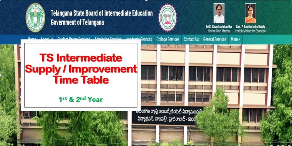 TS Inter Supply Time Table