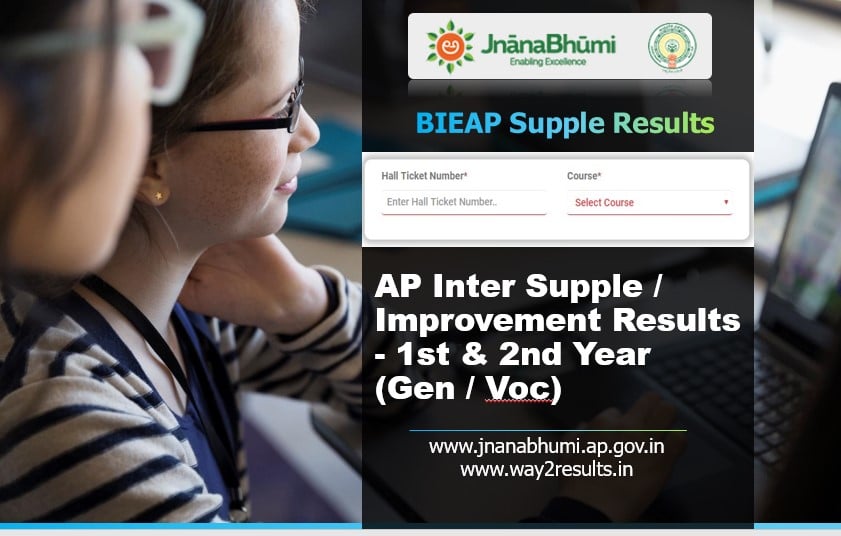 AP Inter Supple Improvement Results - 1st & 2nd Year (Gen Voc)