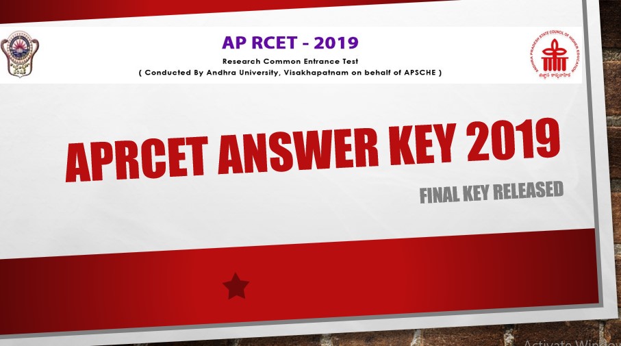 APRCET Answer Key 2019