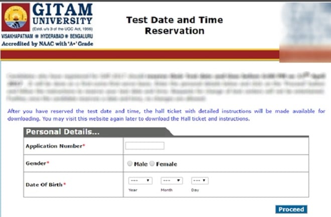 GAT Hall Ticket