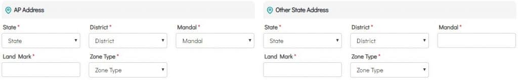 AP Covid-19 ePass Application Address details