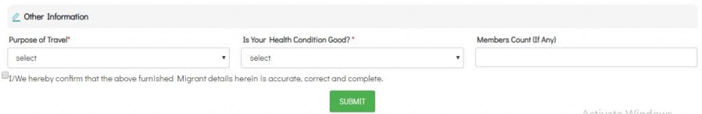 AP Covid-19 ePass Application Purpose