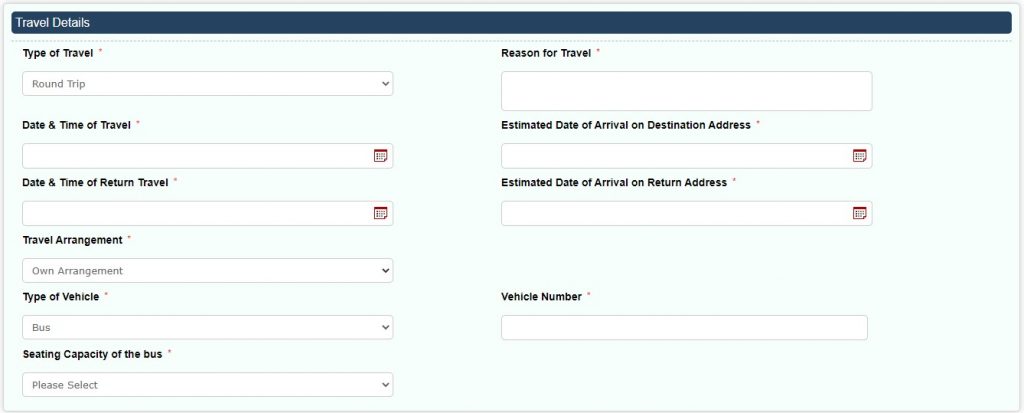 AP ePass Online Application for Two Way Screen 5