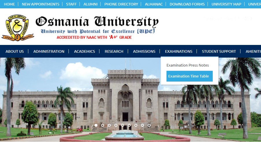OU Exam Timetable Link