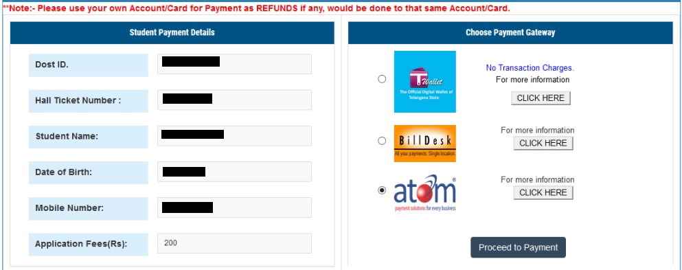 TS DOST Payment