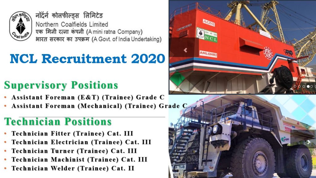 NCL Supervisor & Technician Recruitment 2020