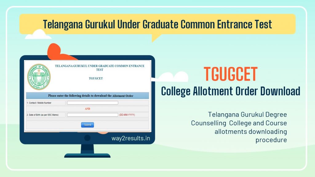 TGUGCET Allotment Card Download