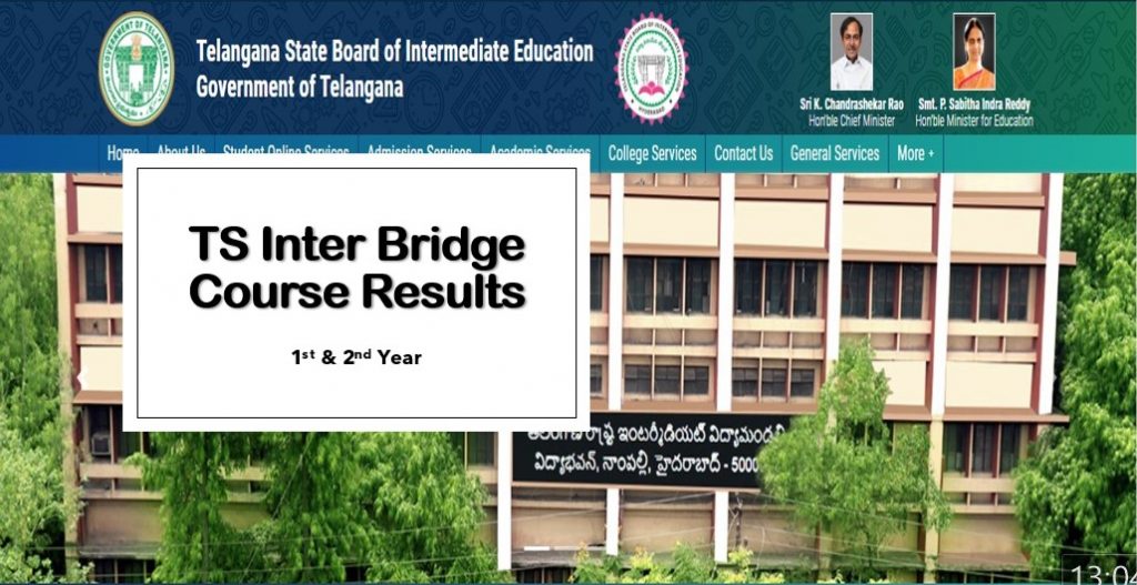 TS Inter Bridge Course Result 2023 1st 2nd Year General & Vocational