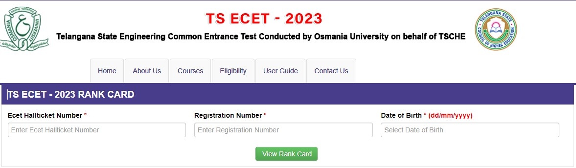 TS ECET Rank Card 2023